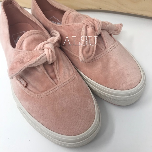 VANS Authentic Knotted Velvet Rose Cloud ⛅️ W - Picture 4 of 7